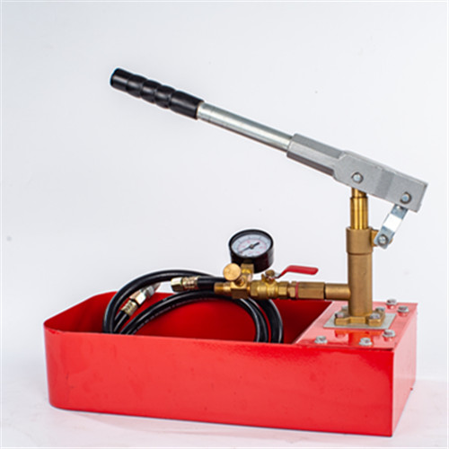 Manual pressure testing pump